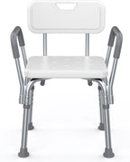 Shower Chair Seat with Padded Armrests and Back, Heavy Duty Shower Chair for Bathtub, Slip Resistant Shower Seat with Adjustable Height, for Inside Shower (A 1)
