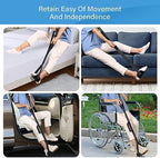 35 Inches Long Rigid Leg Lifter with Padded Loops for Hands and Feet,Leg Lifter Strap Hip&Knee Replacement Surgery Recovery Kit,Foot Lifter Easily Get in and Out of Bed,Car,Wheelchair
