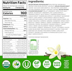 Orgain Organic Vegan Protein + 50 Superfoods Powder, Vanilla Bean - 21g Plant Based Protein, 8g Prebiotic Fiber, No Lactose Ingredients, Gluten Free, No Added Sugar, 1.12 lb (Packaging May Vary)