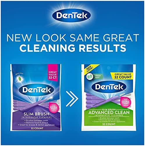 Dentek Dentek Slim Brush Cleaners, 32 Each (Pack of 4)