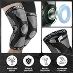 NEENCA Professional Knee Brace for Pain Relief, Medical Knee Support with Patella Pad & Side Stabilizers, Compression Knee Sleeve for Meniscus Tear, ACL, Joint Pain, Runner, Workout (Black, XX-Large)