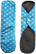 Generic Aslana 6-Pack Reusable Cloth Menstrual Pads Sanitary Napkins for Heavy & Overnight Flow (L, Polka Dot Blue White)