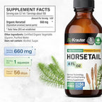 BIO KRAUTER Horsetail Tincture 4 Fl. Oz. & Horsetail 100 Capsules.