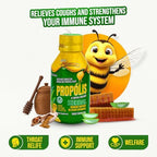 Natural Propolis Cough Syrup for Adults, Immune Support Booster with Bee Honey Extract, Herbal Throat Soothing, Natural Ingredients and Plant Extracts