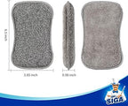 MR.SIGA Dual-Sided Scrub Sponges, Long lasting, Reusable Dishwashing Sponges for Kitchen, 6 Pack