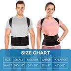 sicheer Posture Corrector for Women and Men Back Brace Straightener Shoulder Upright Support Trainer for Body Correction and Neck Pain Relief, Small(waist 26-33 inch)