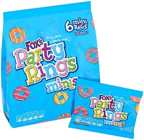 Fox's Mini Party Rings 6 x 25g