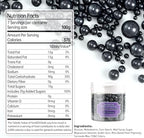 Dazzjoy Edible Black Sugar Sprinkles, Pearl Candy Sprinkles for Cake Decorating, Food Grade, Cupcake Toppers and Black Cake Decorations, Wedding Party Valentines Easter Supplies(130g/4.58oz)