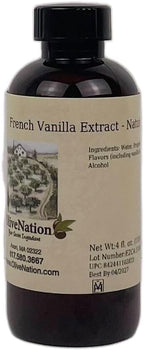 OliveNation French Vanilla Flavoring Extract, Deep Rich Flavoring for Baked Goods, Cakes, Frosting, Fillings, PG Free, Non-GMO, Gluten Free, Kosher, Vegan - 4 ounces