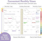 2026 Planner, Forvencer Calendar Planner Weekly and Monthly, Jan 2026-Dec 2026, 6" X 8", Hardcover Agenda Book, Daily Journal Organizer with Inner Pocket, Notebook for Office School, A5, Purple