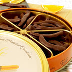 Tafe Dark Chocolate Coated Orange Sticks – Premium Belgian Bitter Chocolate – Gourmet Citrus Candy Gift Tin Box – 300g (10.5 oz)