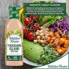 Walden Farms Thousand Island Dressing - Calorie-Free, Gluten-Free, Low Carb, Keto-Friendly, Sugar-Free, Dairy-Free Creamy Thousand Island Flavor - 12 oz Bottle