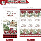Pasimy 100 Pcs Christmas Guest Napkins Disposable 3 Ply Merry and Bright Buffalo Plaid Napkins Red Truck Xmas Tree Snowflake Paper Towel for Dinner Bathroom Wedding Winter Holiday Party Supplies