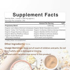 DEAL SUPPLEMENT Organic Mushroom Powder Supplement, 12oz – 10 in 1 Active Blend – Shiitake, Lions Mane, Cordyceps, Chaga, with More –Supports Immune, Energy, & Brain Health – Non-GMO, Vegan