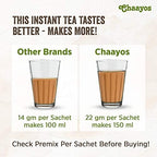 Chaayos Instant Tea Premix - Regular Sugar - Adrak Elaichi Chai (15 Sachets*22g =330g | Premix Ready Mix Tea | Assam Tea | Desi Chai | Flavoured tea | Tea Mix