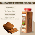 Organic Cinnamon Powder 15.90 oz - Organic Ground Cinnamon Bulk Spice - USDA Certified, Gluten Free, Kosher - For Baking & Cooking - The Holly Tree