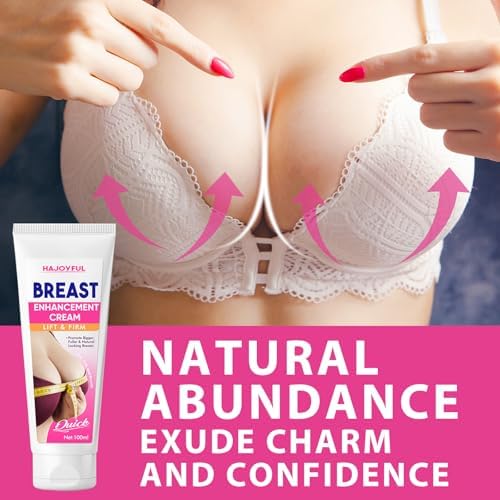Breast Enhancement Cream, Fast Acting Formula for Breast Growth Lifting & Firming, Non-Greasy Cream for Visibly Fuller & Firmer Bust Line, Easy-to-Apply