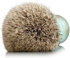 Lather & Wood Shaving Brush for Men- Premium 100% Badger Hair - High End Blue Agate Resin Handle