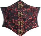 Lavish Dark Crushed Velvet Corset Belt Cincher w/Clasps