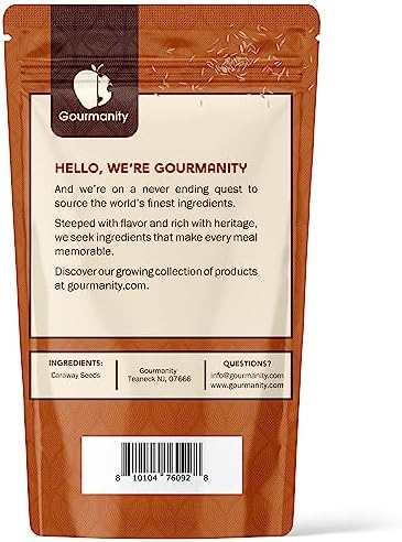 Gourmanity Whole Caraway Seeds, Non-Irradiated, Caraway Seeds For Bread, Cooking and Grinder Refill, Product of Finland 1lb [16oz] bag