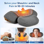 Upgraded Neck Massager Pillow, 3-in-1 Neck Massager, Traction Massage with Heat, Neck Pillow for Shoulder Pain, Deep Tissue Pain Relief, Rechargeable TheraPillow, Gifts for Mother