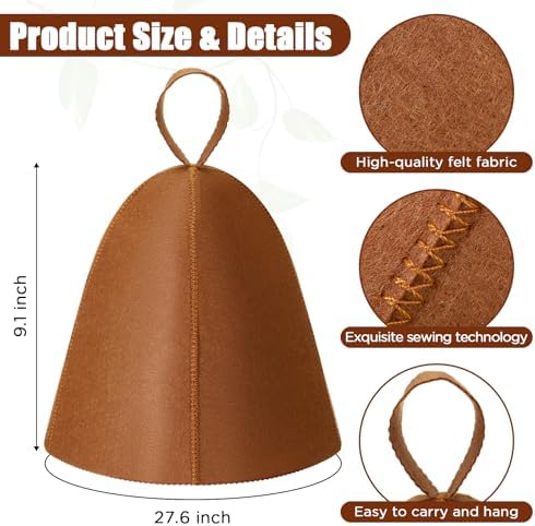 Jiuguva 6 Pcs Sauna Hats Wool Russian Cap Vaporarium Hat Banya Sauna Cap for Women Shower Accessories(Multicolor)