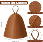 Jiuguva 6 Pcs Sauna Hats Wool Russian Cap Vaporarium Hat Banya Sauna Cap for Women Shower Accessories(Multicolor)