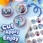 30 x Edible Cupcake Toppers – Winter Princess Themed Collection of Edible Cake Decorations | Uncut Edible on Wafer Sheet