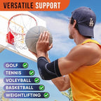 PhysFlex Elbow Brace 2 Pack for Tennis & Golfer's Elbow Pain Relief - Elbow Compression Sleeve for Weightlifting, Workout, Fitness, Arthritis, Bursitis - Tendonitis Elbow Brace for Men & Women