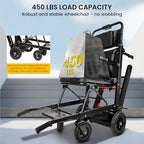 Electric Stair Climbing Wheelchair Foldable Stair Lifts for Seniors 450lbs Load Capacity Motorized Stair Chair Stairlift with Seat Belts Comfortable Cushion Powered Wheelchair (NXN20-205, NXN20-205M)
