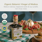 Giusti Organic Balsamic Vinegar of Modena IGP – 2 Gold Medals Gourmet Aceto Balsamico di Modena, Rich Flavor for Salads, Marinades, Cheese & Finishing, Made in Italy – 8.45 fl oz (250 ml) - Pack of 1