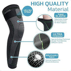 Reduce Fast Mugwort Acupressure Shaping Knee Pads,3D High Elastic Knee Brace Support Compression Sleeve for varicose Veins,Tourmaline Acupressure Self-Heating Shaping Socks (Black-Mugwort+Socks,L)