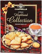 Campbells Shortbread All-Butter Highland Collection Cookies Assortment 10.58 Oz (300g) - Scottish Shortbread Cookies from Scotland, Assorted Gift Box, British Tea Biscuits, Gourmet Scottish Snacks