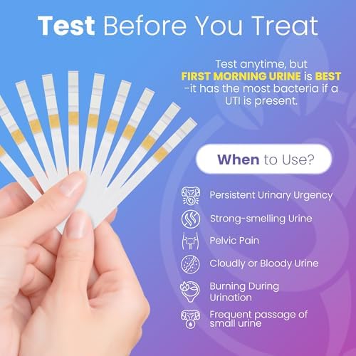 Pelvana Urinary Tract Infection Test Strips - 50 UTI Test Strips for Women, Accurate 3-Parameter Readings for Leukocytes, Nitrite, and pH - Advanced and Easy at-Home UTI Testing