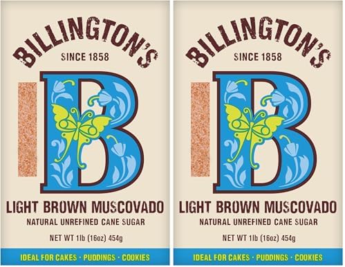 Billingtons B33184 Billingtons Natural Light Brown Muscovado Sugar1lb (Pack of 2)