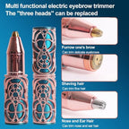 Rechargeable Nose and Ear Hair Trimmer for Women Men – 3-in-1 Painless Facial and Eyebrow Hair Remover, Dual-Edge Blades, IPX7 Waterproof, Compact and Portable Electric Clipper