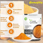 Admart Namo Organics - Lakadong Turmeric Powder from Organic Farms in Meghalaya - 500 Gm - High Curcumin (8-10%) - Words Best Haldi (Curcuma Longa) (500 Gm)