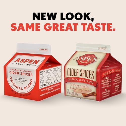 Aspen Mulling Cider Spices Original Blend. Cinnamon, Nutmeg, & Clove. Holiday Mulling Spice Mix for Spiced Cider, Mulled Red Wine, & Festive Winter Beverage Mix. 5.65 oz. (Pack of 2)