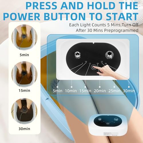 Ionic Foot Bath Detox Machine, Ionic Foot Spa to Remove Toxins with 2 Arrays, 80 Disposable Foot Bath Liners, Detoxification Sea Salt, Folding Bathtub, Gift for Women & Men