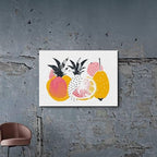 Frutta Print - Fruit art print, fruit wall art print, Food art print, Apple, Orange, Lemon, Banana, Strawberry, kitchen art, Abstract Canvas Prints, Wall Art