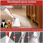 Mops for Floor Cleaning Wet Spray Mop with 14 oz Refillable Bottle and 2 Washable Microfiber Pads Home or Commercial Use Dry Wet Flat Mop for Hardwood Laminate Wood Ceramic