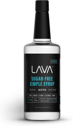 LAVA Premium Sugar Free Simple Syrup, Keto Friendly, Zero Sugar, Zero Carbs, Zero Calories, Sugar Substitute Sweetener, 33.8oz (1-Liter, 1-Pack)