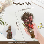Cinnamon Broom 7.5 Inch Witch Broom for Altar Magic Crystal Handmade Mini Cinnamon Broomstick Scented Natural Herbal Protection Witchcraft Supplies for Wiccan Décor Witchy Gifts (Red)