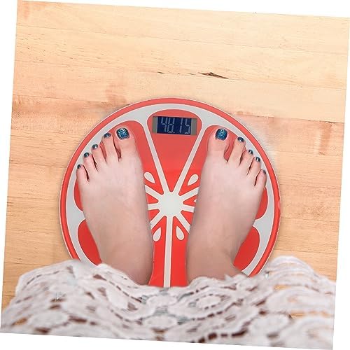 Watermelon Electronic Scale Compact Digital Weight Scale for Home Bathroom Non-Slip Tempered Platform Portable Easy to Use