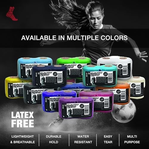 Mueller Sports Medicine MWrap, Pre Wrap, Athletic Tape Underwrap for Sports, Hair, Ankles, Wrist, Hands and Knees, Water-Resistant, Latex Free, 2.75" x 21.4 Yards Per Roll, 2 Rolls