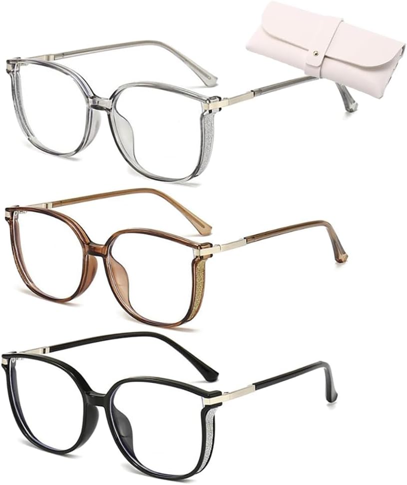 Women's Portable Fashion Anti-Blue Light Reading Glasses, Bifocal Reading Glasses for Women, Sparkling Bling Diamonds