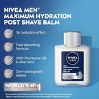 NIVEA MEN Maximum Hydration Post Shave Balm, With Provitamin B5 and Aloe Vera, Proves 3X Hydration Effect, 3.3 Fl Oz Bottle, Pack of 3