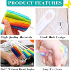 Bottle Brush Cleaner 4PCS Sponge Cleaning Brushes Long Handle Scouring Pad Scrub Brushes for Kitchen Clean Baby Bottle Glasses Mugs Cups (4 PCS)
