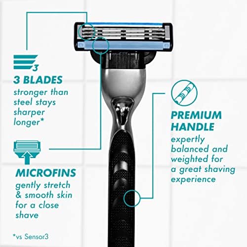 Gillette Mach3 Razor for Men, 1 Razor Handle + 1 Blade Refill