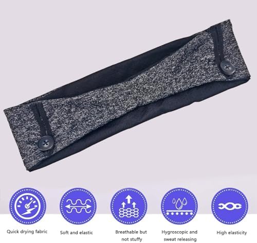 Comfortable Ear Protectors for Oxygen Tubing - Cannula Headband Hairband | Elevate Your Oxygen Experience, Secure Fit to Prevent Ear Soreness (Black with white spots)